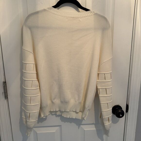 Maria Pavan Women’s M Long Sleeve Beige Sweater - Picture 2 of 6